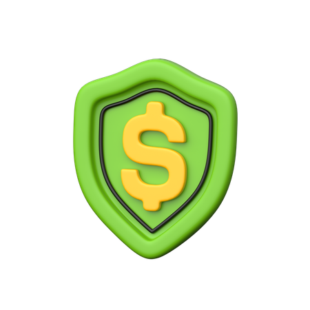 Dollar Shield  3D Icon