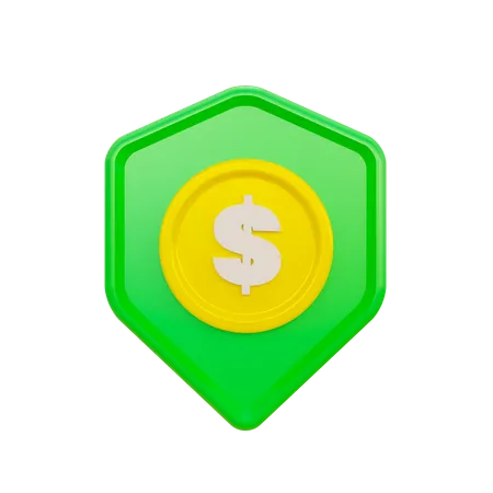 Dollar Shield  3D Icon