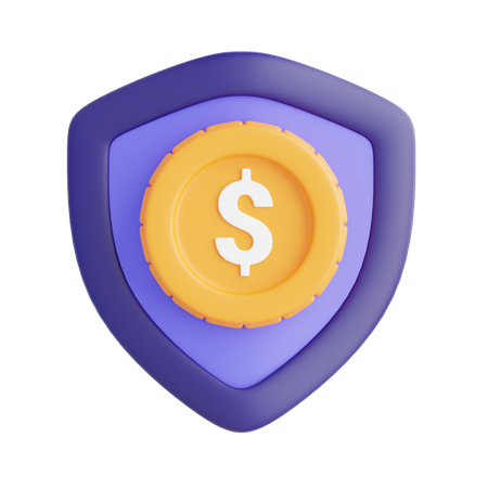 Dollar Shield  3D Icon