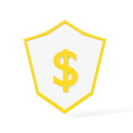 Dollar Shield  3D Icon