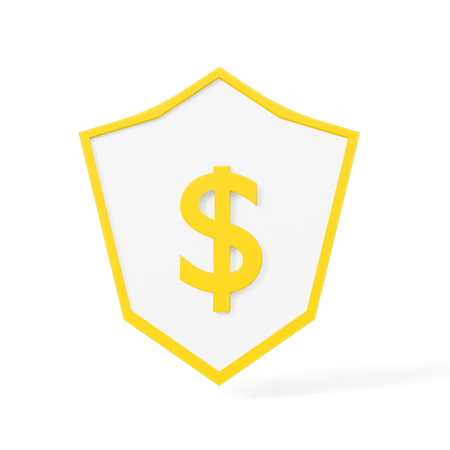Dollar Shield  3D Icon