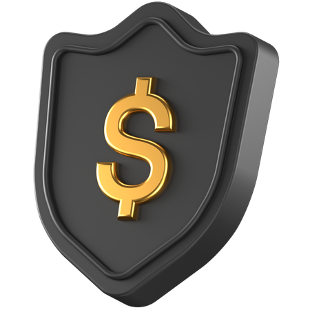 Dollar Shield 3D Icon