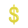 dollar sign 3d logo