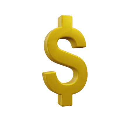 Dollar sign  3D Icon