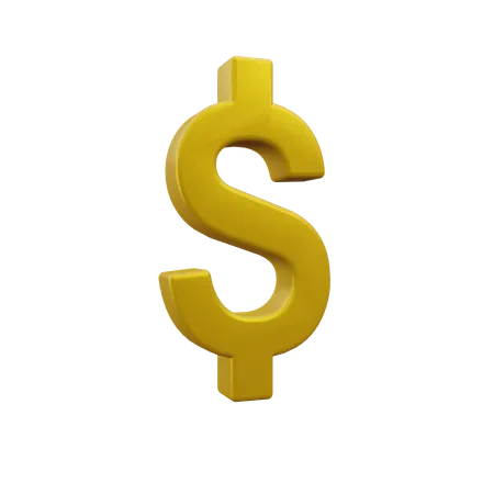 Dollar sign  3D Icon