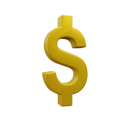 Dollar sign 3D Icon