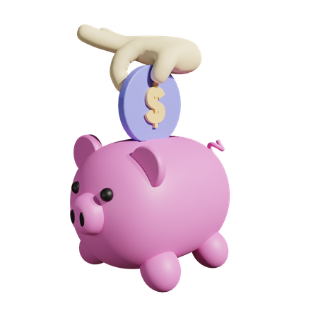 Dollar-Sparschwein  3D Illustration