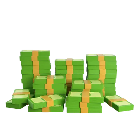 Dollar Stack 3D Icon