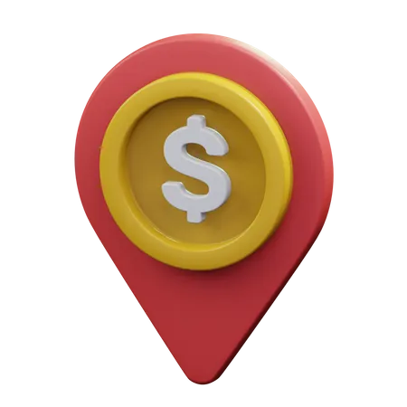 Dollar-Standort  3D Icon