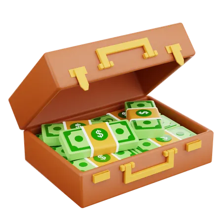 Dollar Suitcase  3D Icon