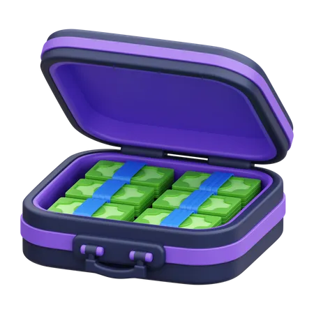 Dollar Suitcase  3D Icon
