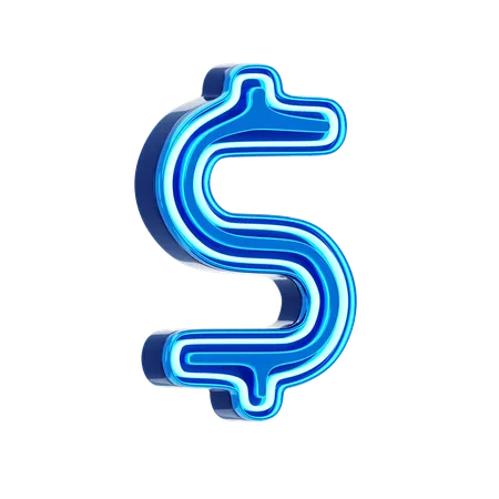 Dollar Symbol Letter  3D Icon