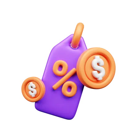 Dollar tag  3D Icon