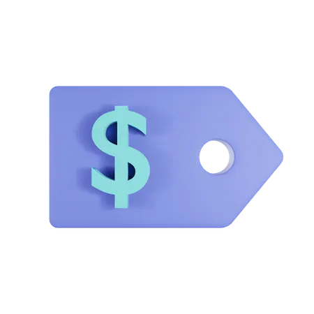 Dollar Tag  3D Icon