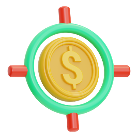 Dollar Target  3D Icon