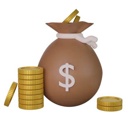 Dollar-Tasche  3D Icon