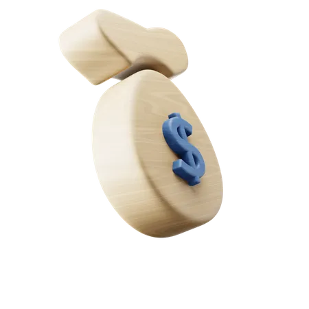 Dollar-Tasche  3D Icon