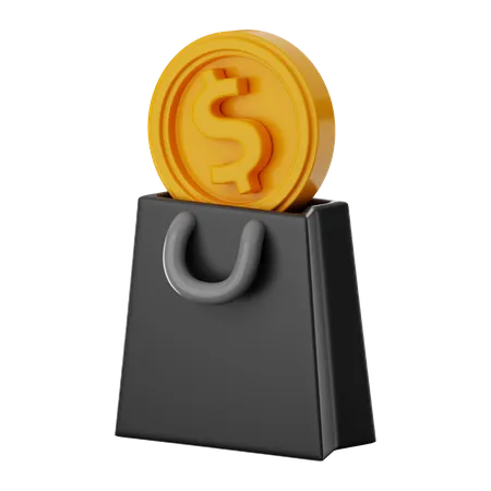 Dollar-Tasche  3D Icon