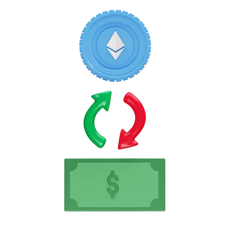 A Clean Dollar Ethereum Trade For Your Finance Project 3D Illustration