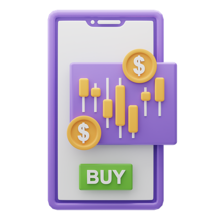 Dollar trading app  3D Icon