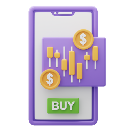 Dollar trading app  3D Icon