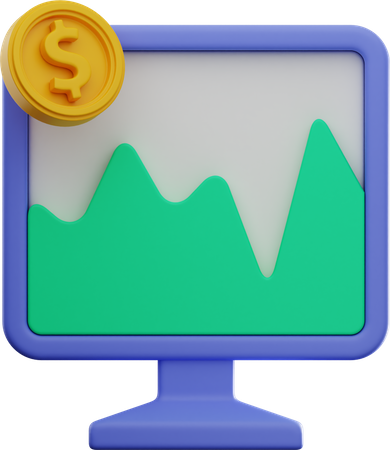 Dollar Trading Site  3D Icon