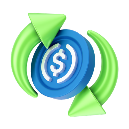 Dollar transfer  3D Icon