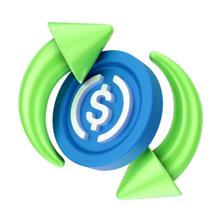 Dollar transfer  3D Icon