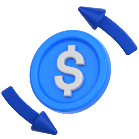 Dollar transfer  3D Icon