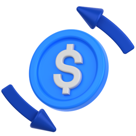 Dollar transfer  3D Icon