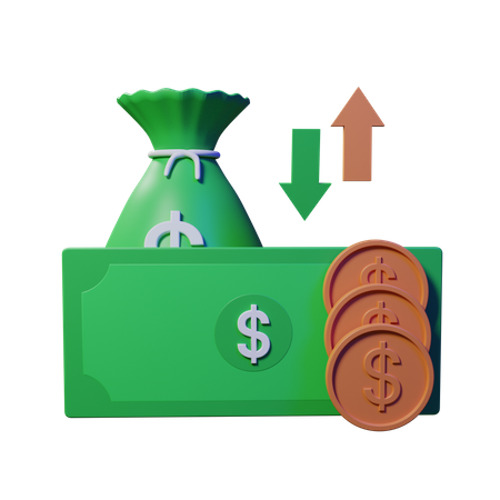 Dollar Transfer  3D Icon