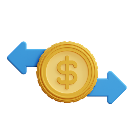 Dollar Transfer  3D Illustration