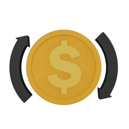 Dollar Transfer  3D Icon