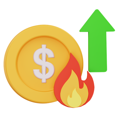 Dollar Up  3D Icon