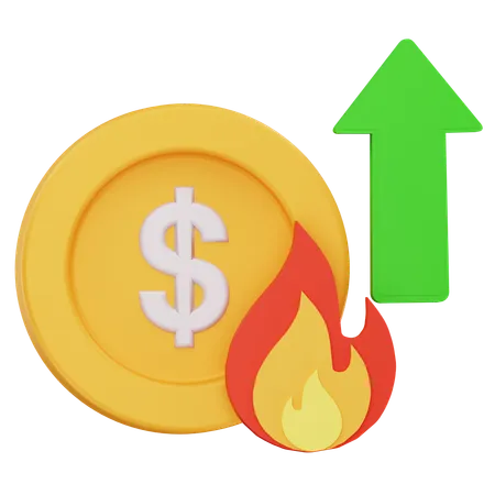 Dollar Up  3D Icon