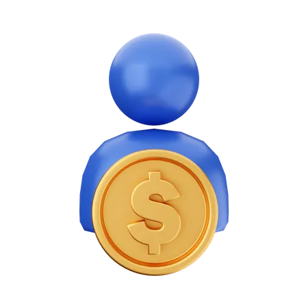 Dollar User  3D Icon