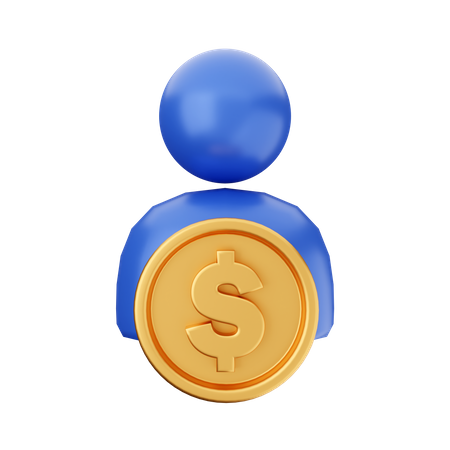 Dollar User  3D Icon