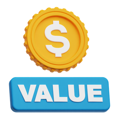 Dollar Value  3D Icon