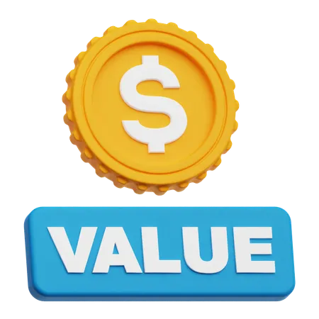 Dollar Value  3D Icon