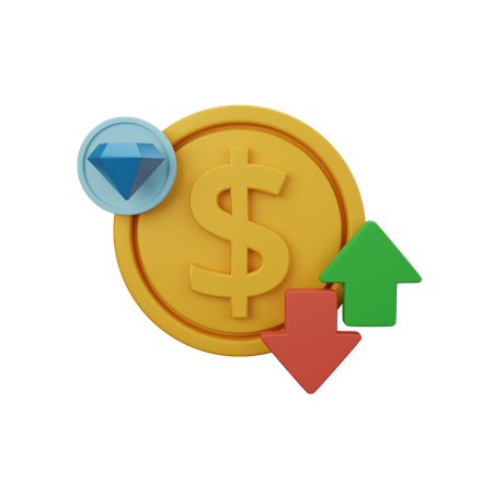 Dollar Value  3D Icon