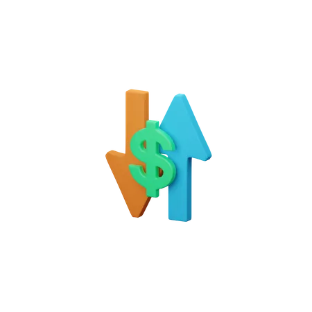 Dollar Value  3D Illustration