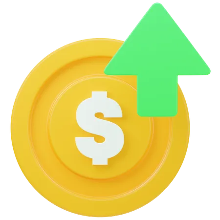 Dollar Value Up  3D Icon