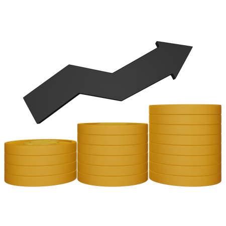 Dollar Value Up  3D Icon