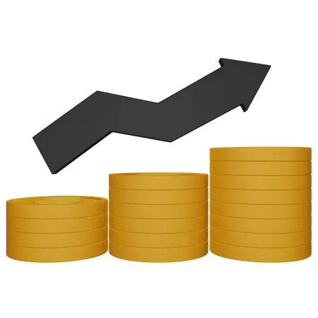 Dollar Value Up  3D Icon