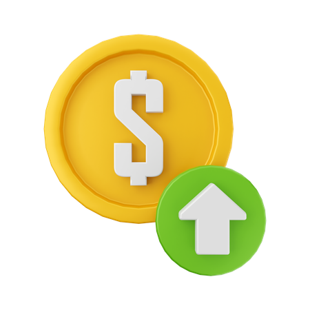 Dollar Value Up  3D Icon