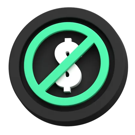 Dollar verboten  3D Icon