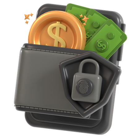Digital Wallet Security  3D Icon