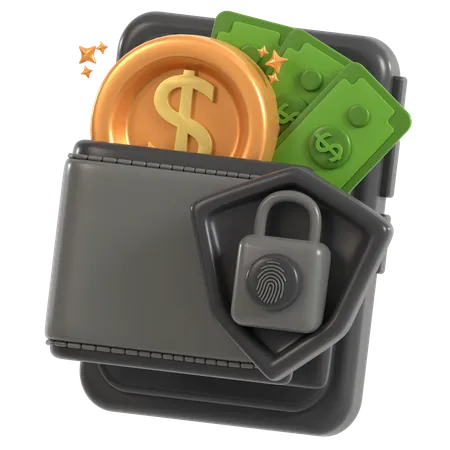 Digital Wallet Security  3D Icon