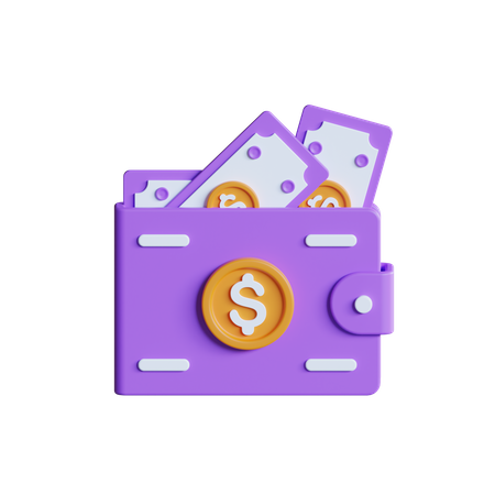 Dollar Wallet  3D Icon