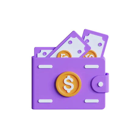 Dollar Wallet  3D Icon